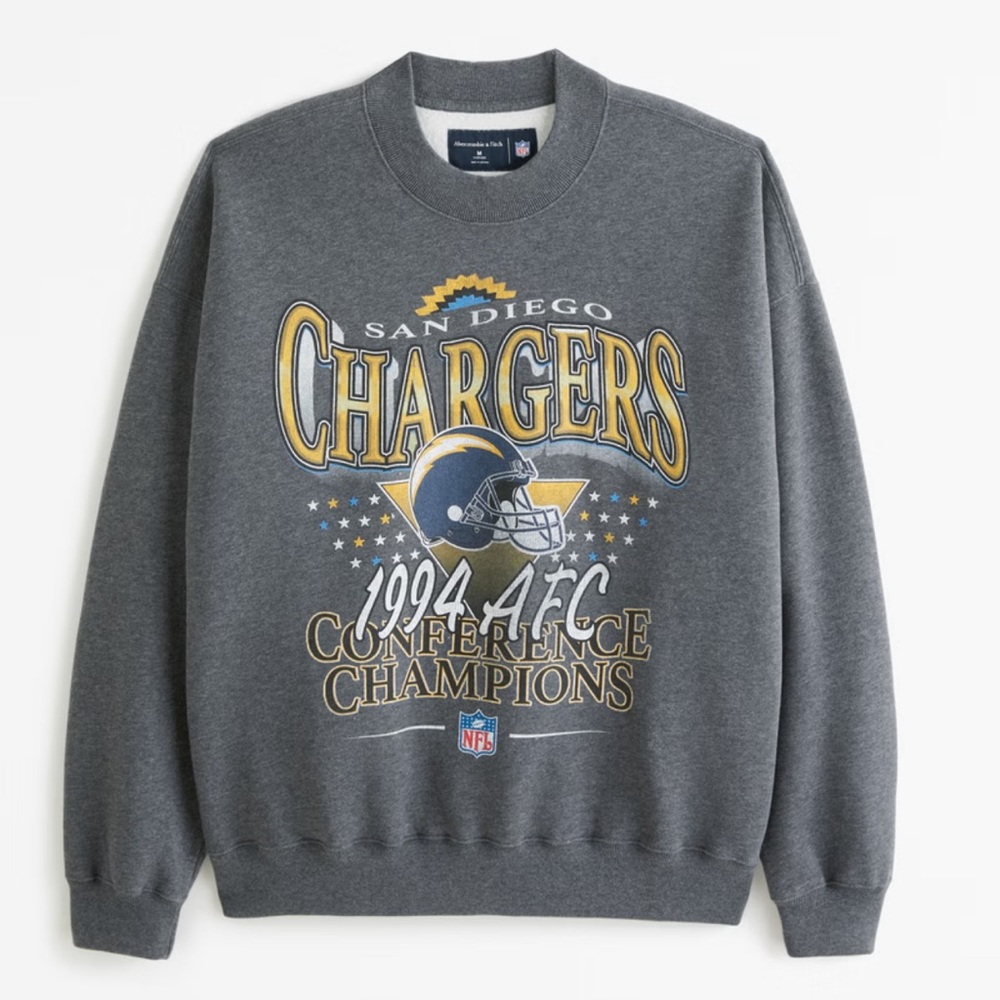 ABERCROMBIE LA Chargers sweatshirt Large NWOT